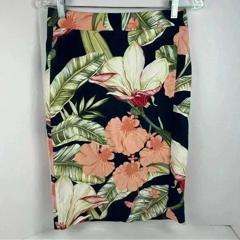 Ann Taylor Women's Floral Print Long Pencil Skirt Size 4 Multicolor